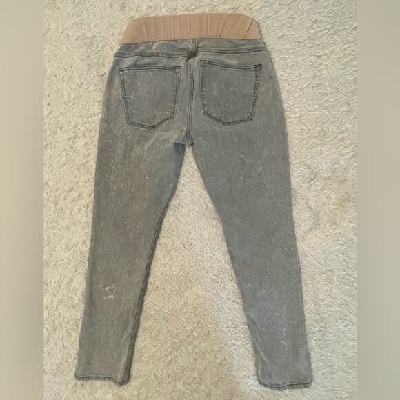 Gap Maternity Always Skinny Grey Acid Wash Jeans Size 28 - Picture 4 of 7